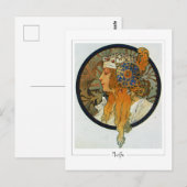 Alphonse Mucha #281 - Carte postale d'art fin (Devant / Derrière)