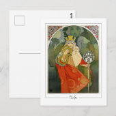 Alphonse Mucha #312 - Carte postale d'art fin (Devant / Derrière)