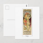 Alphonse Mucha #329 - Carte postale Art (Devant / Derrière)