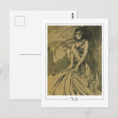 Alphonse Mucha #354 - Carte postale d'art fin (Devant / Derrière)