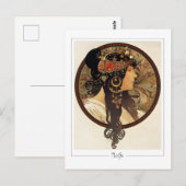 Alphonse Mucha #401 - Carte postale d'art fin (Devant / Derrière)