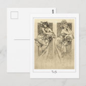 Alphonse Mucha #49 - Carte postale d'art fin (Devant / Derrière)
