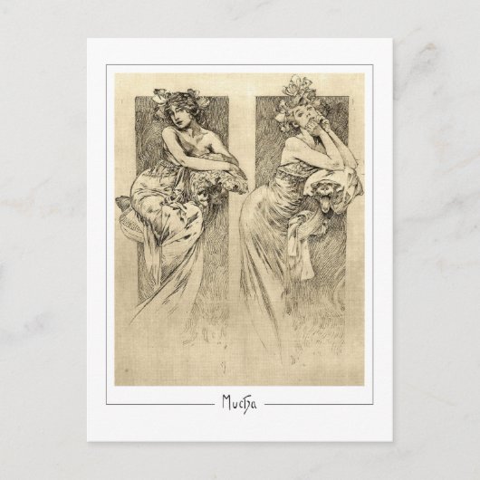 Alphonse Mucha #49 - Kunstkaart Briefkaart (Voorkant)