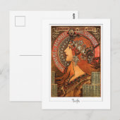 Alphonse Mucha #58 - Carte postale d'art fin (Devant / Derrière)
