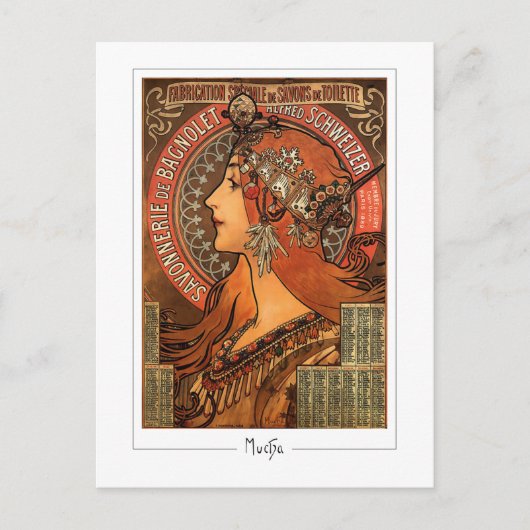 Alphonse Mucha #58 - Carte postale d'art fin (Devant)
