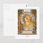 Alphonse Mucha #73 - Carte postale d'art fin (Devant / Derrière)