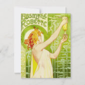 Alphonse Mucha Absinthe Robette Invitations (Devant)