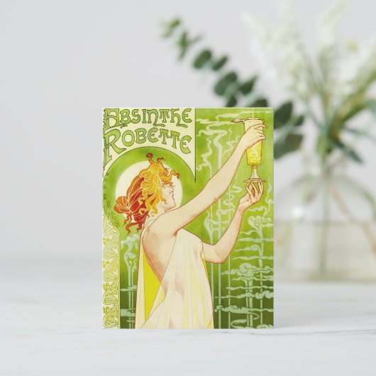 Alphonse Mucha Absinthe Robette Invitations (Debout devant)