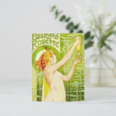 Alphonse Mucha Absinthe Robette Invitations Kaart (Staand voorkant)
