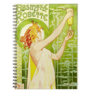 Alphonse Mucha Absinthe Robette-laptop Notitieboek