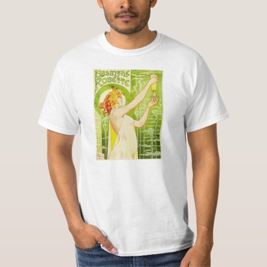 Alphonse Mucha Absinthe Robette T-shirt (Voorkant)