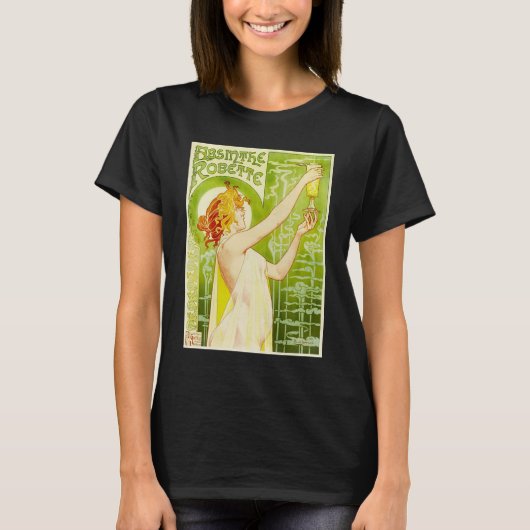 Alphonse Mucha Absinthe Robette T-shirt (Voorkant)