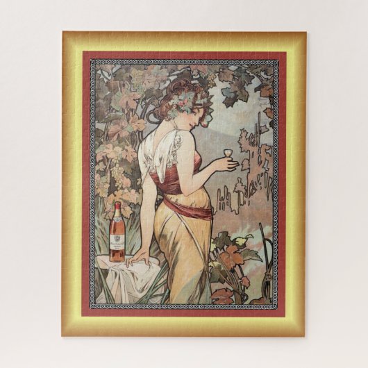 Alphonse Mucha ~ Affiche Cognac ~ Cognac Poster ~ Legpuzzel (Verticaal)