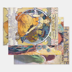 Alphonse Mucha, American Works Inpakpapier Vel