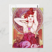 Alphonse Mucha Amethyst Briefkaart (Voorkant / Achterkant)
