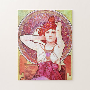 Alphonse Mucha Amethyst Floral Art Nouveau Legpuzzel