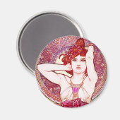 Alphonse Mucha Amethyst Magnet (Recto/Verso)