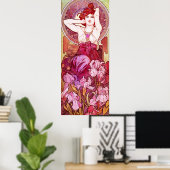 Alphonse Mucha Amethyst Poster (Thuiskantoor)