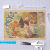 Alphonse Mucha  Antiek ontkoppelpapier Tissuepapier (Craft)