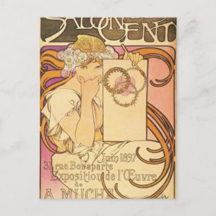 Alphonse Mucha Art Deco Briefkaart