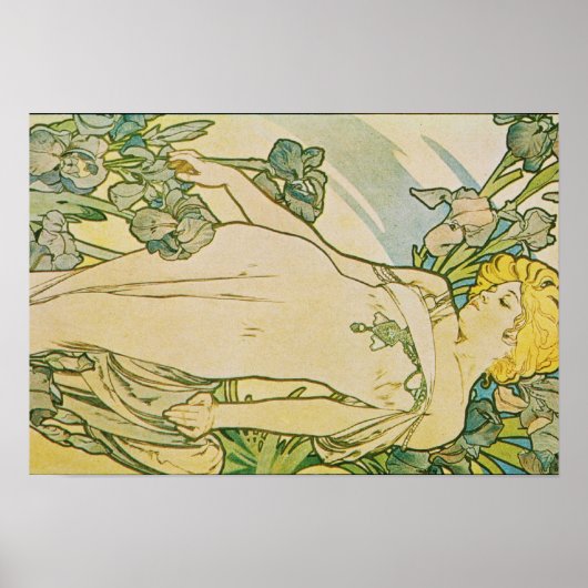 Alphonse Mucha Art Deco Poster (Voorkant)