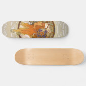 Alphonse Mucha Art Deco Skateboard (Horizontaal)