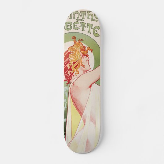 Alphonse Mucha Art Deco Skateboard (Voorkant)