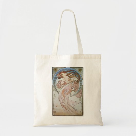 Alphonse Mucha Art Deco Tote Bag (Voorkant)