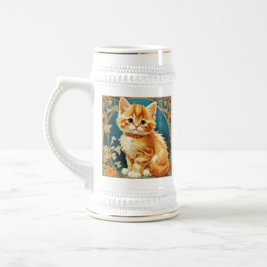 Alphonse Mucha Art Nouveau Cat Bierpul (Links)