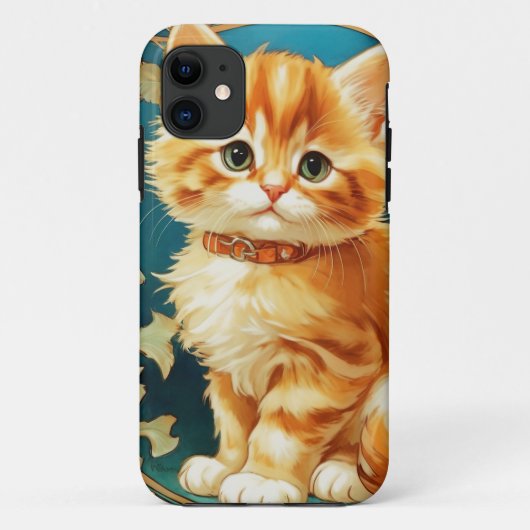Alphonse Mucha Art Nouveau Cat Case-Mate iPhone Case (Achterkant)