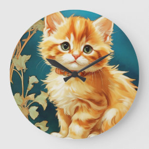 Alphonse Mucha Art Nouveau Cat Grote Klok