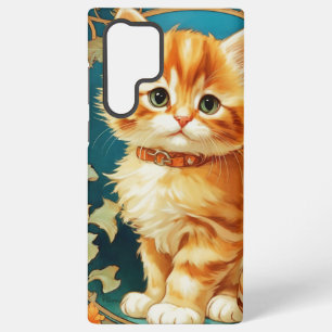 Alphonse Mucha Art Nouveau Cat Samsung Galaxy Hoesje