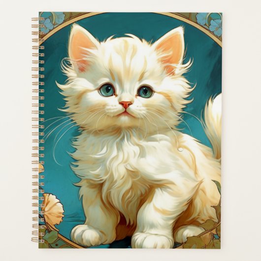 Alphonse Mucha Art Nouveau Chat Blanc (Devant)