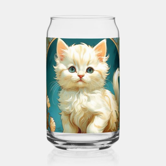 Alphonse Mucha Art Nouveau Chat Blanc (Recto)
