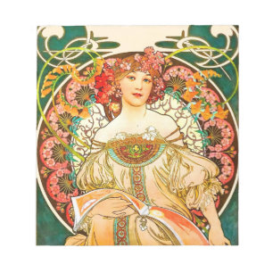 Alphonse Mucha Art Nouveau Daydrodroom Notitieblok