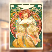 Alphonse Mucha Art Nouveau Daydrodroom Raamsticker (Vel 2)