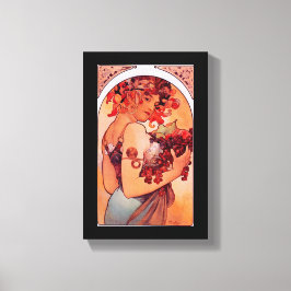 Alphonse Mucha, Art nouveau, , fruit, reproduct Canvas Afdruk