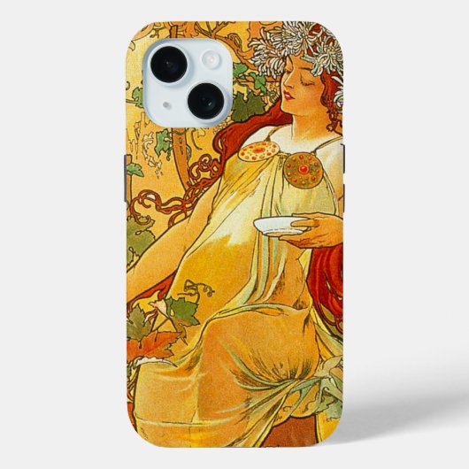 Alphonse Mucha Art Nouveau Herfst Case-Mate iPhone Case (Achterkant)