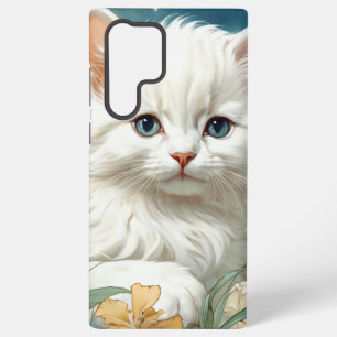 Alphonse Mucha Art Nouveau Kitten Samsung Galaxy Hoesje