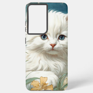 Alphonse Mucha Art Nouveau Kitten Samsung Galaxy Hoesje