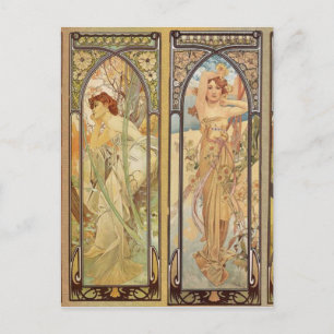 Alphonse Mucha - Art Nouveau Master Briefkaart