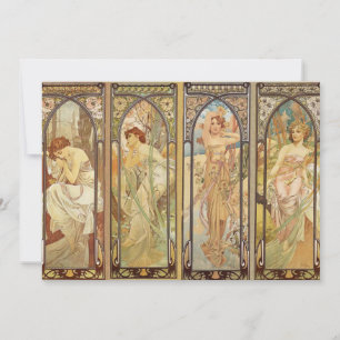 Alphonse Mucha - Art Nouveau Master Feestdagenkaart