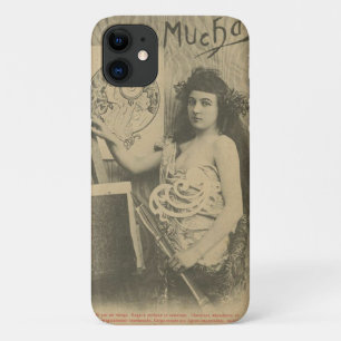 Alphonse mucha art nouveau modelfoto uniek iPhone 11 hoesje