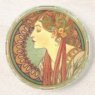 Alphonse Mucha Art Nouveau Onderzetter