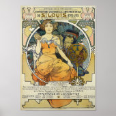 Alphonse Mucha art nouveau poster (Voorkant)