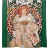 Alphonse Mucha, art nouveau, , poster Douchegordijn (Voorkant)