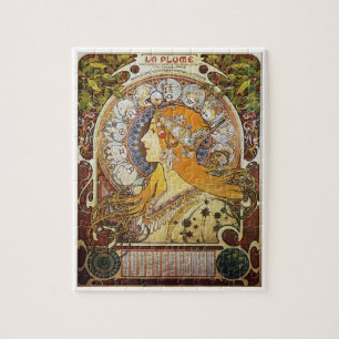 Alphonse Mucha Art Nouveau Poster La Plume Legpuzzel