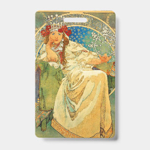 Alphonse Mucha Art Nouveau Princess Hyacinth Badge