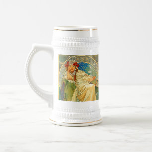 Alphonse Mucha Art Nouveau Princess Hyacinth Bierpul