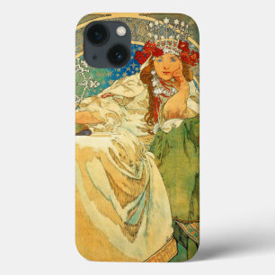Alphonse Mucha Art Nouveau Princess Hyacinth iPhone 13 Hoesje
